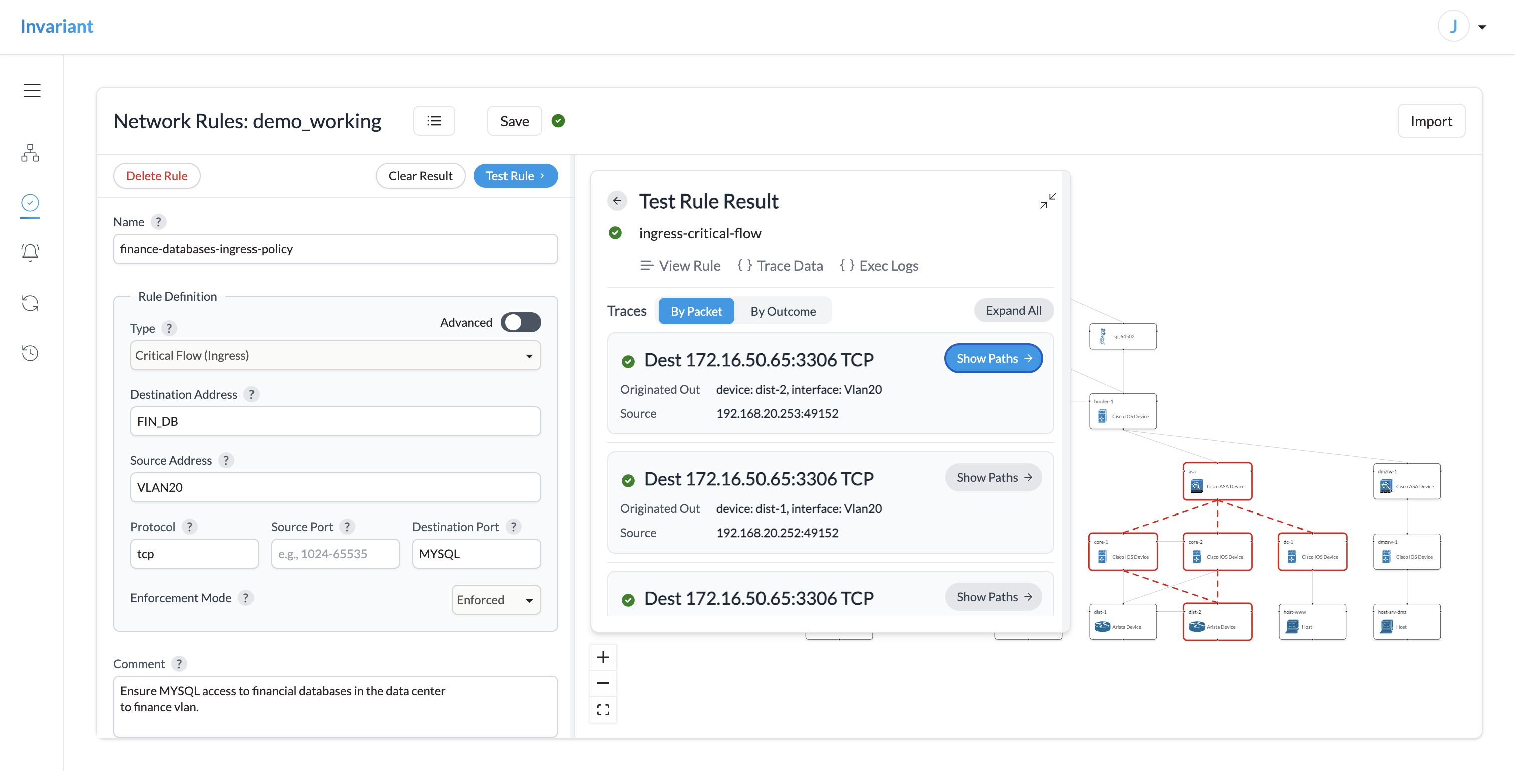 Invariant Rule Editor Screenshot